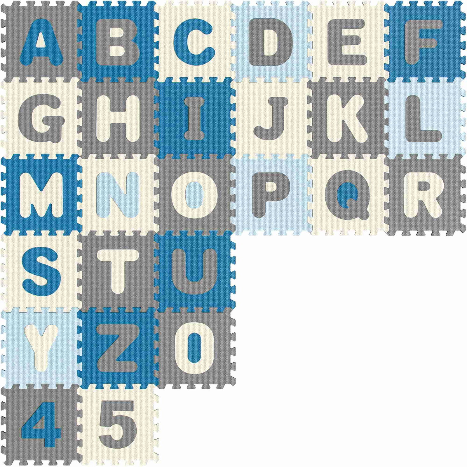 Børneskumpuslespilmåtte, 86 dele, 3,3 m², blå