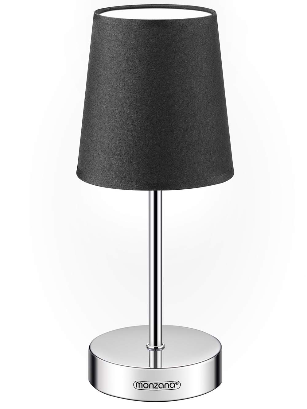 Sengelampe, Antracit, 32x13x13 cm, Stofskærm