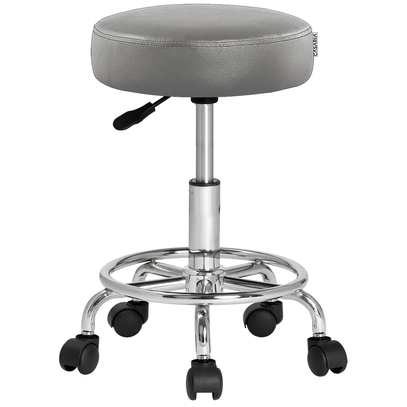 Snurrpall, justerbar höjd, grått konstläder | Hem & Hobby | Pryloteket