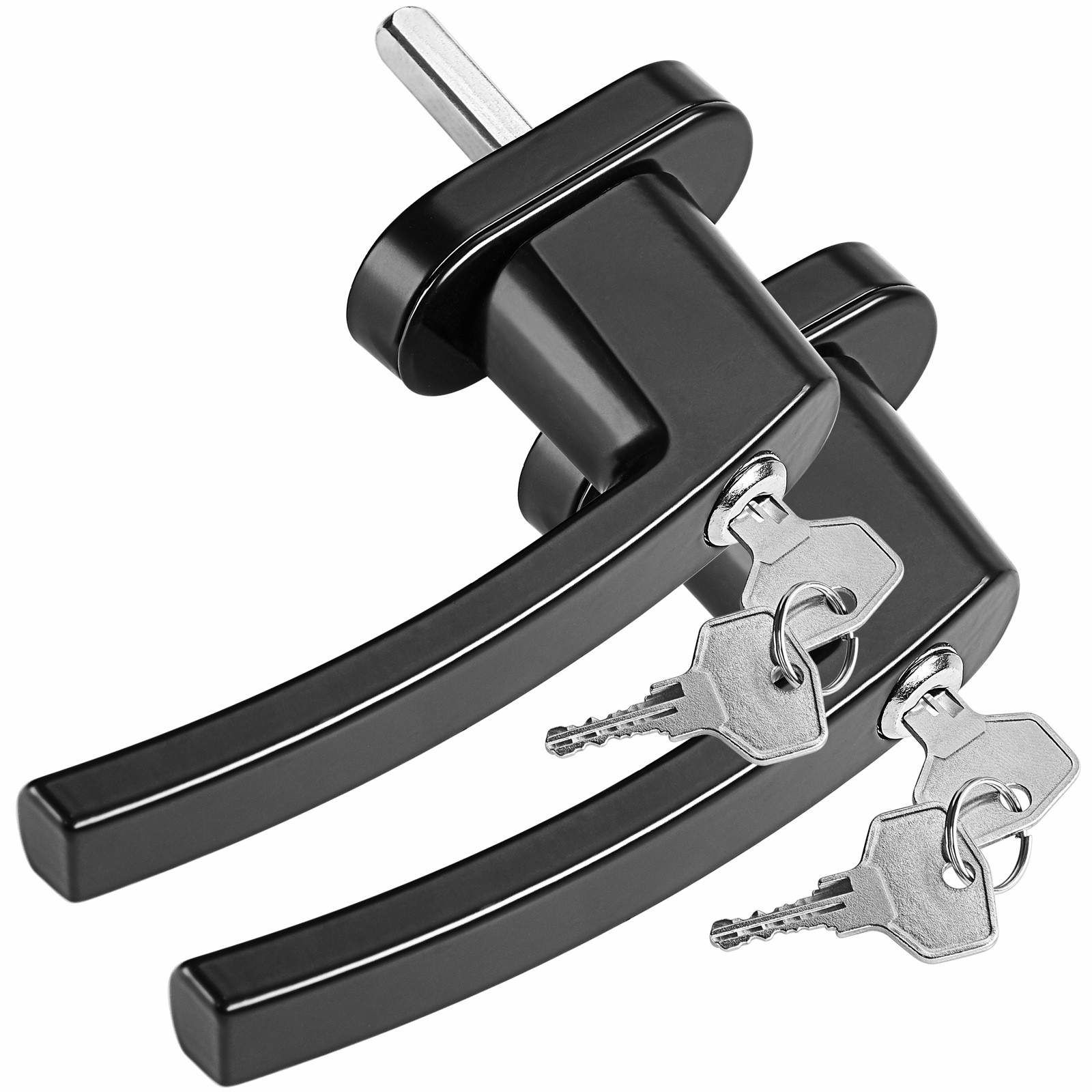 Låsbart vindueshåndtagssæt – sort, 2 stk., børnesikkert