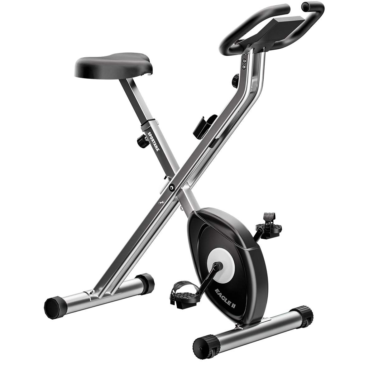 Sammenklappelig motionscykel – justerbart sæde, 10 modstandsniveauer