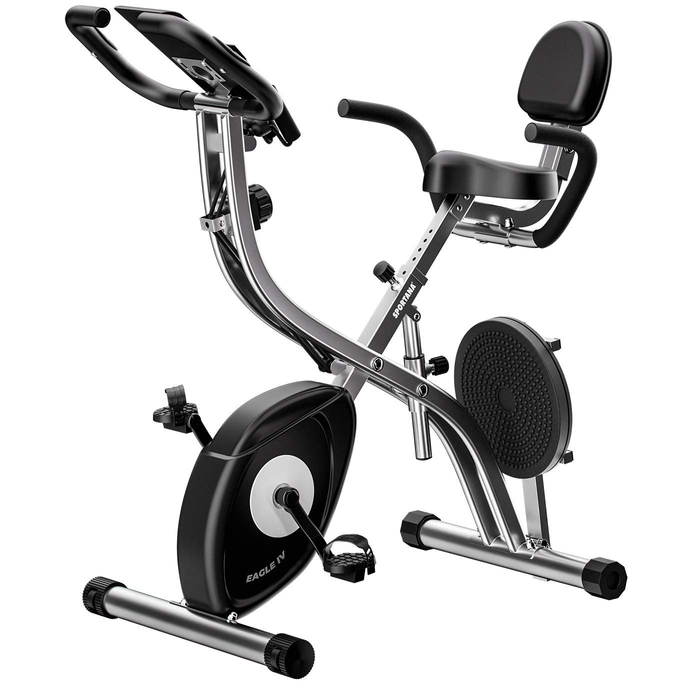 Motionscykel med pulssensor – Sammenklappelig, justerbar sæde