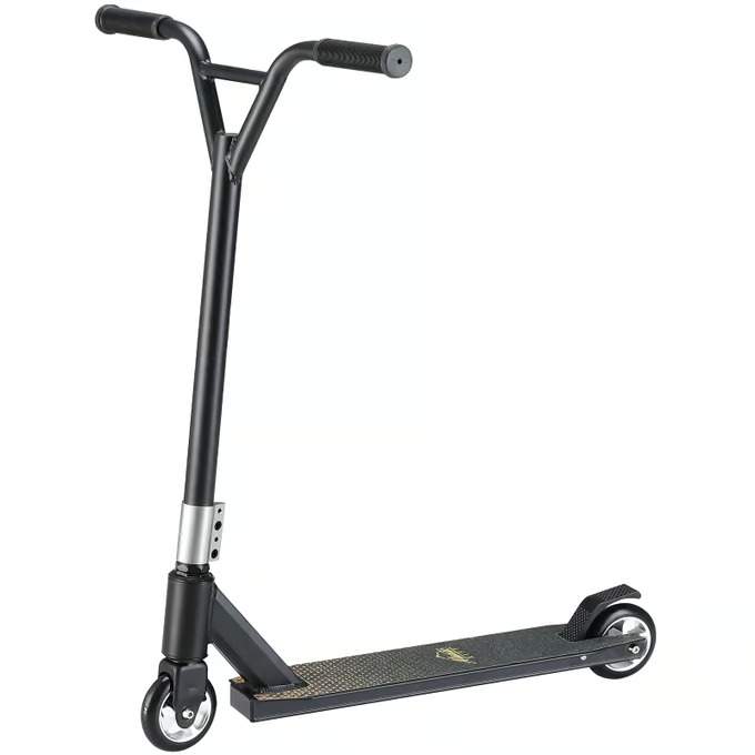 Trickscooter, lättviktsaluminium, svart/guld, 100 kg maxbelastning | Hem & Hobby | Pryloteket
