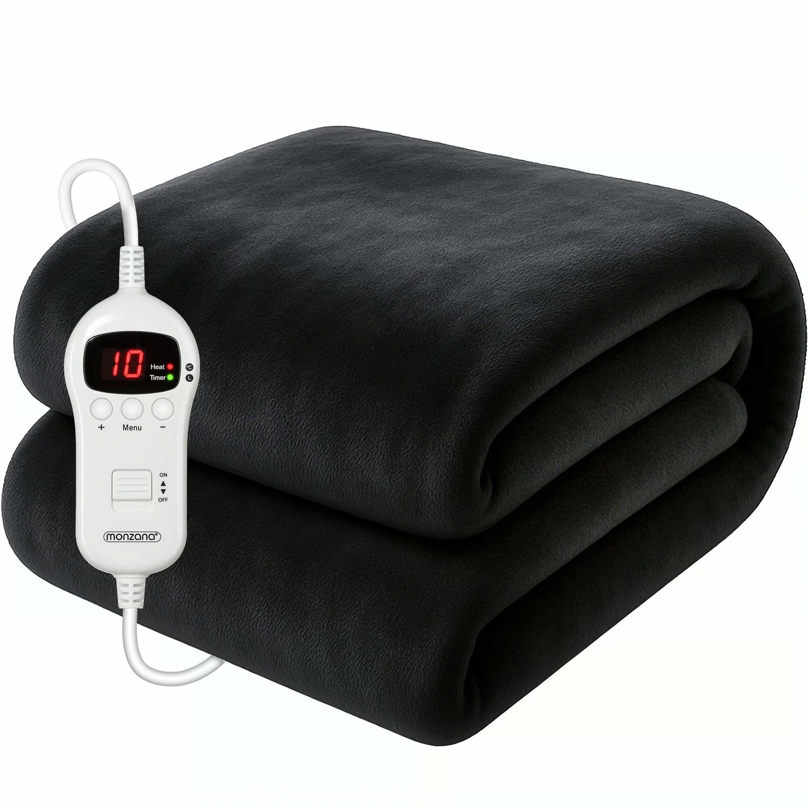 Elektrisk filt, antracitfleece, 180x130cm, dubbel storlek | Hem & Hobby | Pryloteket