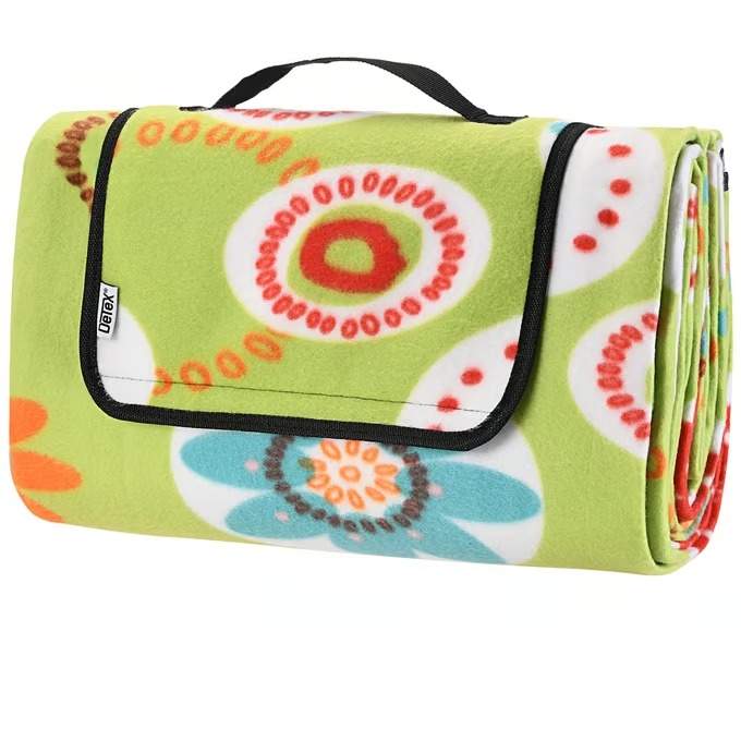 Picnictæppe 2x2m, Vandtæt, Foldbart med Håndtag