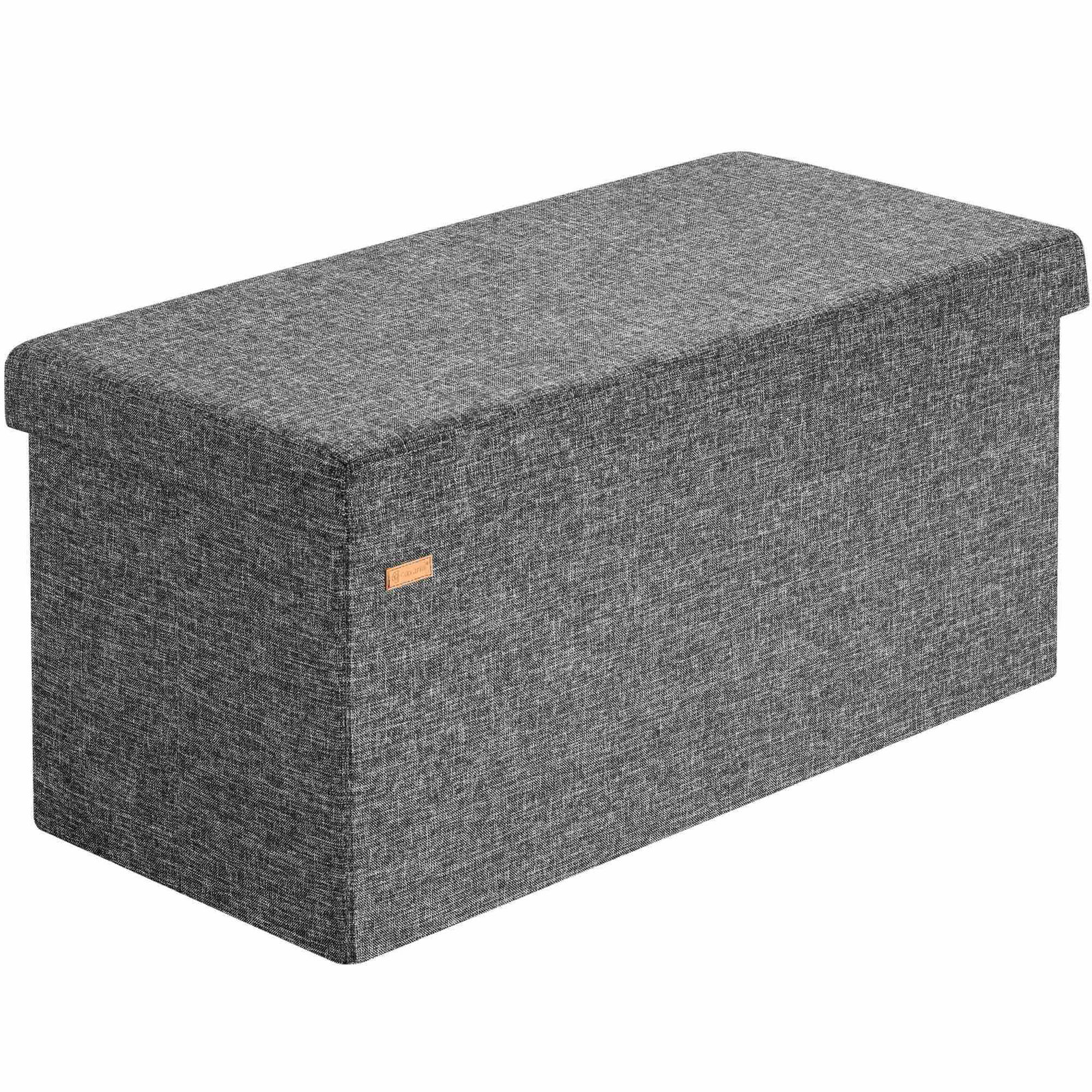 Hopfällbar förvaringsbänk, mörkgrå, 114 cm, MDF | Hem & Hobby | Pryloteket