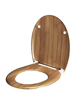 Mjukstängande toalettsits i bambu – Snabbkoppling, halkfri | Hem & Hobby | Pryloteket