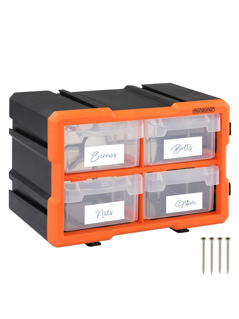 Smådelsorganisator med 4 skuffer – Vægmonterbar