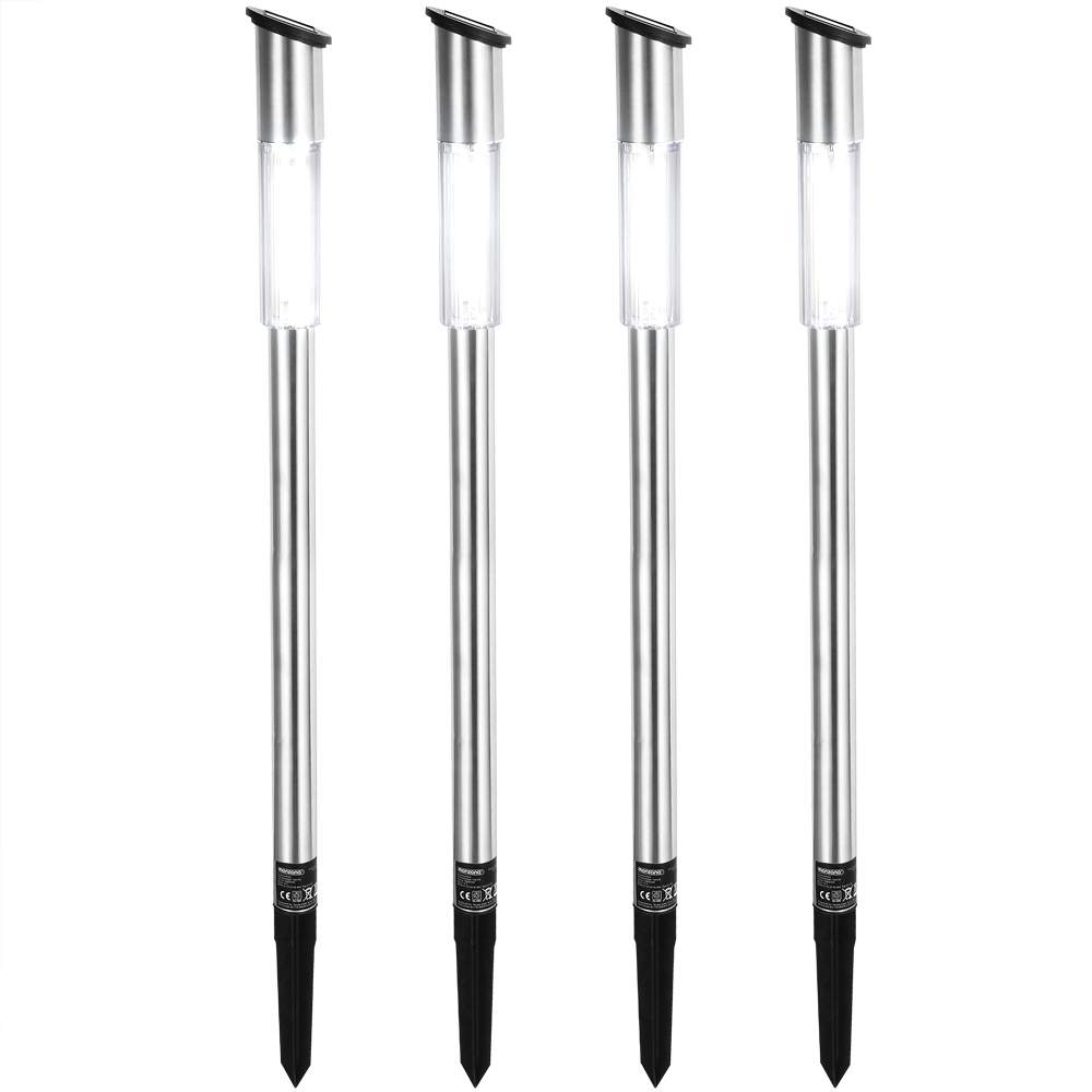 Solcellelamper til stier med skumringssensor – 4 stk., 70 cm