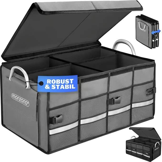 Bagageförvaring med lock, 68L, grå, hopfällbar, vattentät | Hem & Hobby | Pryloteket