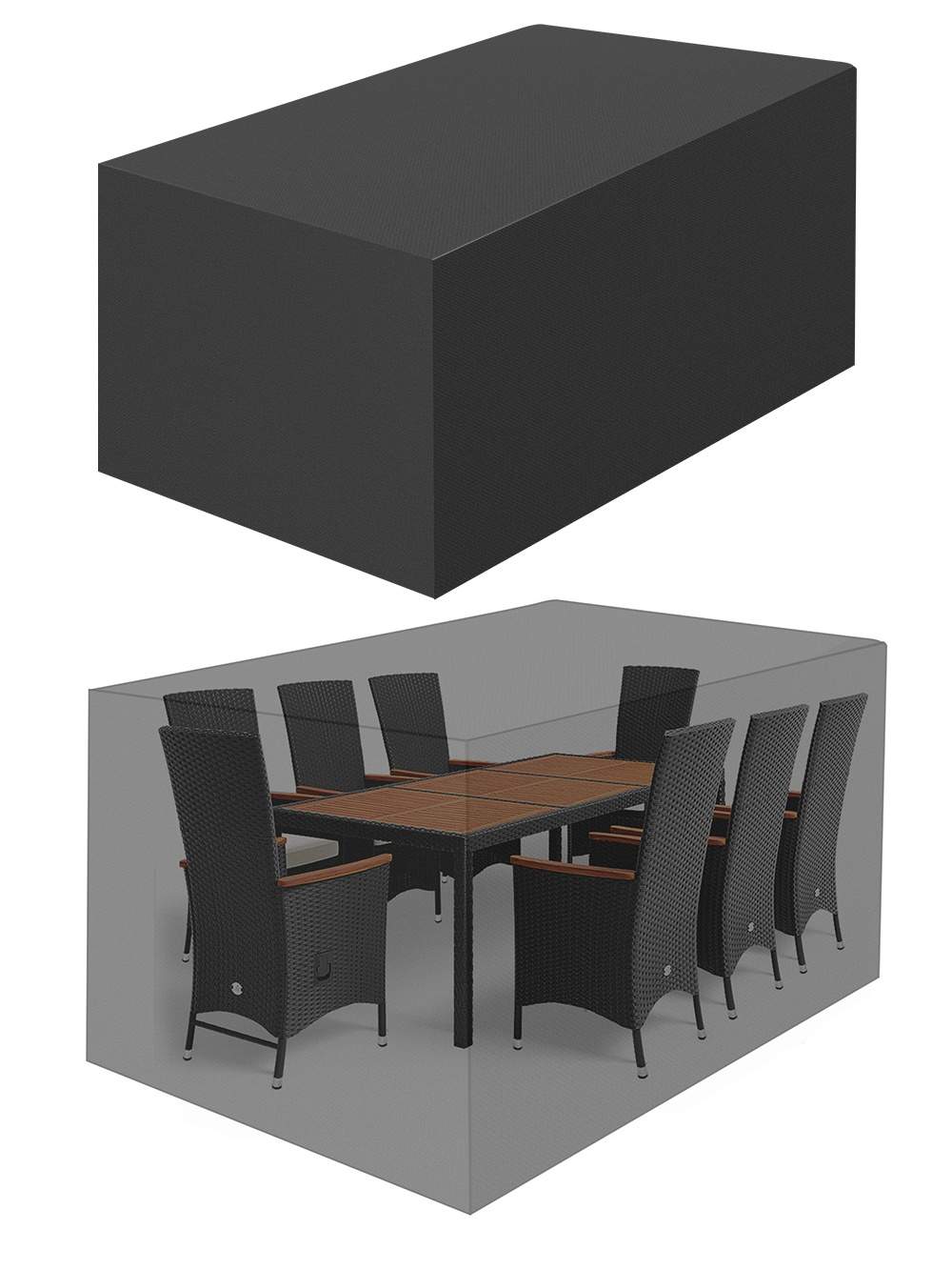 Överdrag till trädgårdsmatgrupp, 420D Oxford, 308x138x89cm | Hem & Hobby | Pryloteket