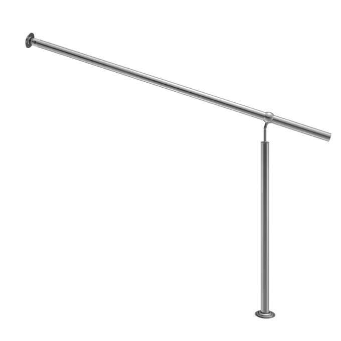 Rustfrit stålgelænder 15m – justerbart, indendørs/udendørs