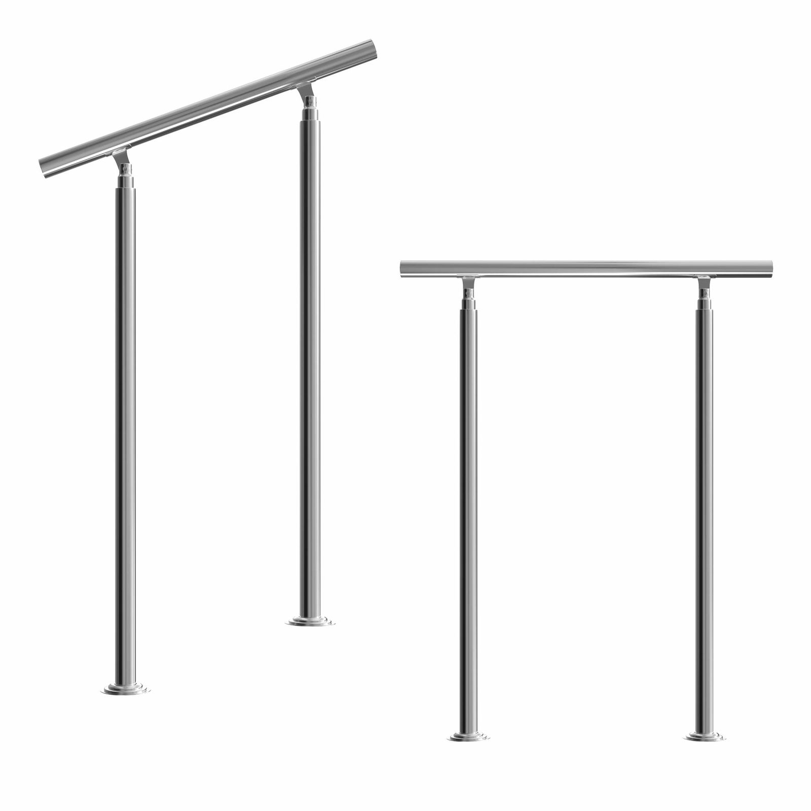 Justerbart gelænder i rustfrit stål – 80 cm, indendørs/udendørs