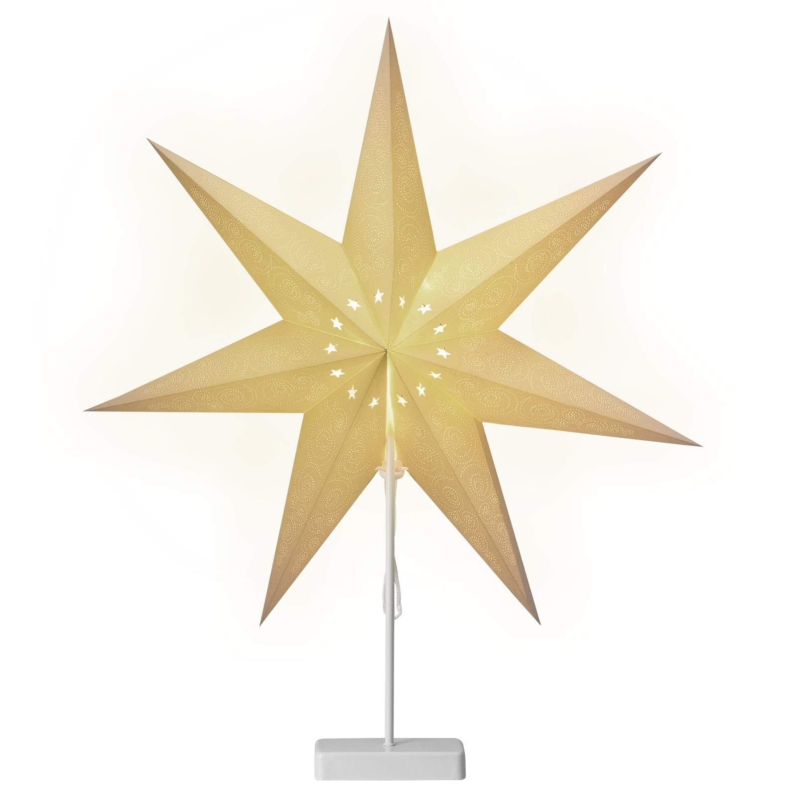 LED-pappersstjärna med stativ – 60 cm, batteridriven | Hem & Hobby | Pryloteket