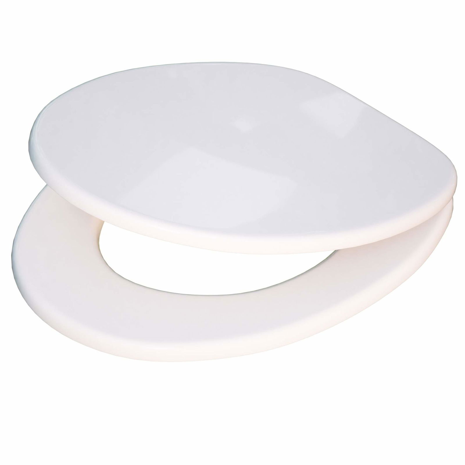 Toiletsæde hvid, blød lukning, MDF-træ, nem montering