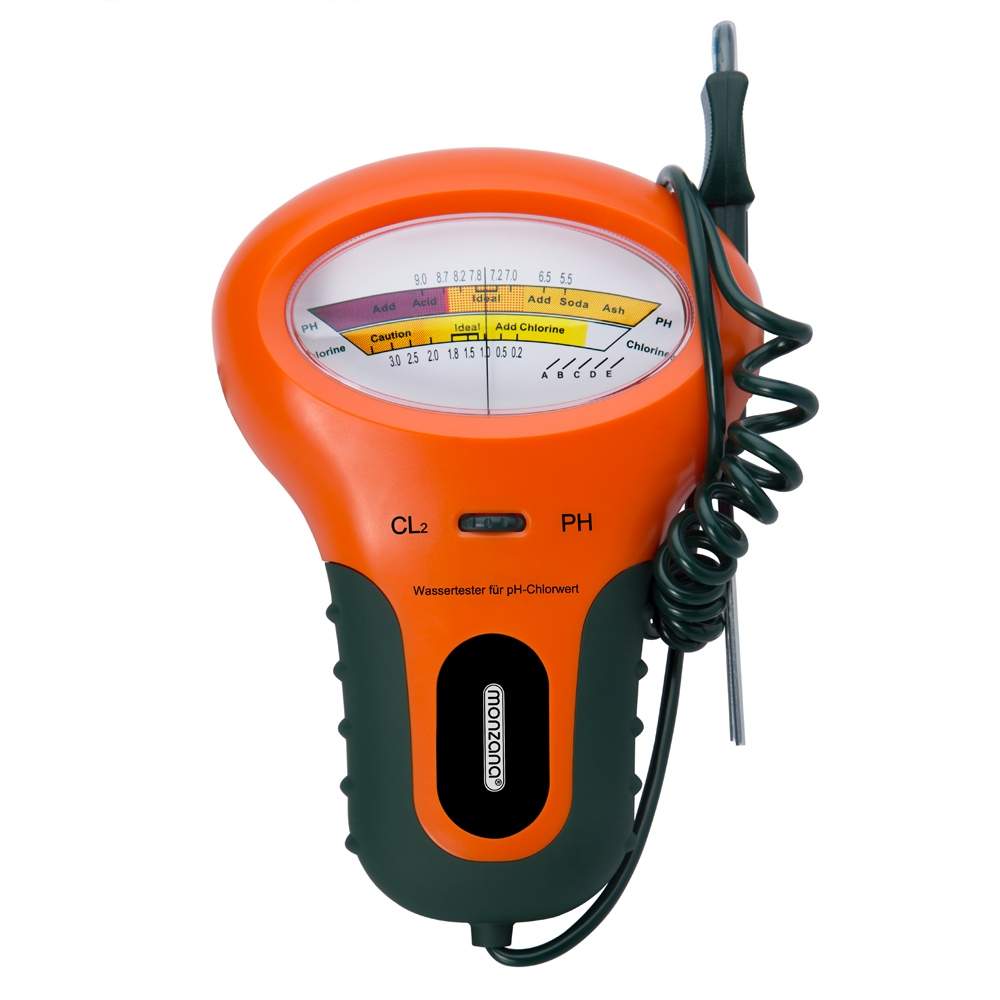 Elektrisk vandmåler til pH og klor, 18x12x5cm