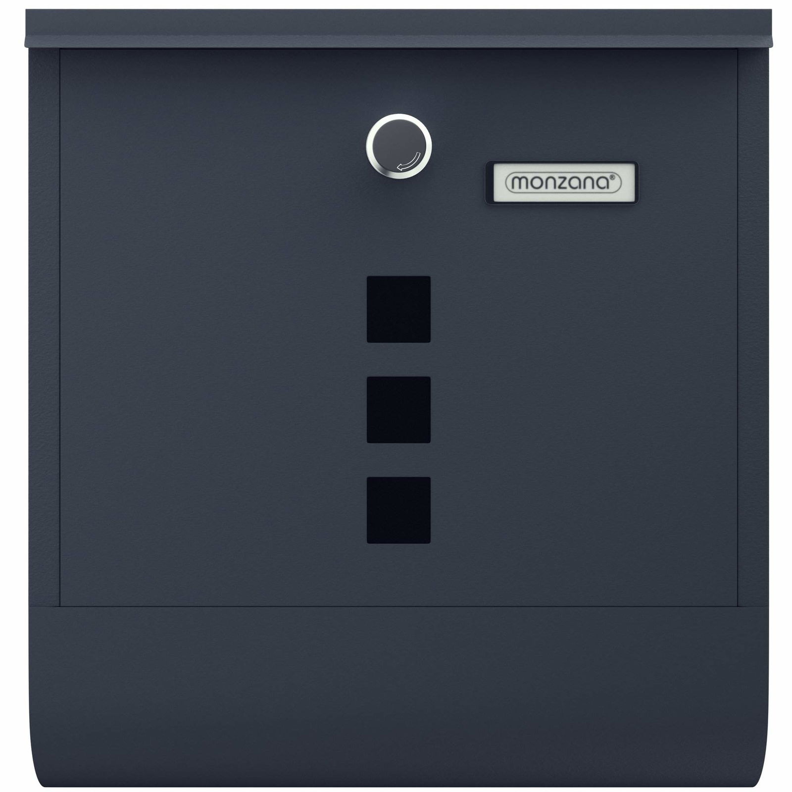 Postkasse i rustfrit stål antracit med vindue og aviskasse