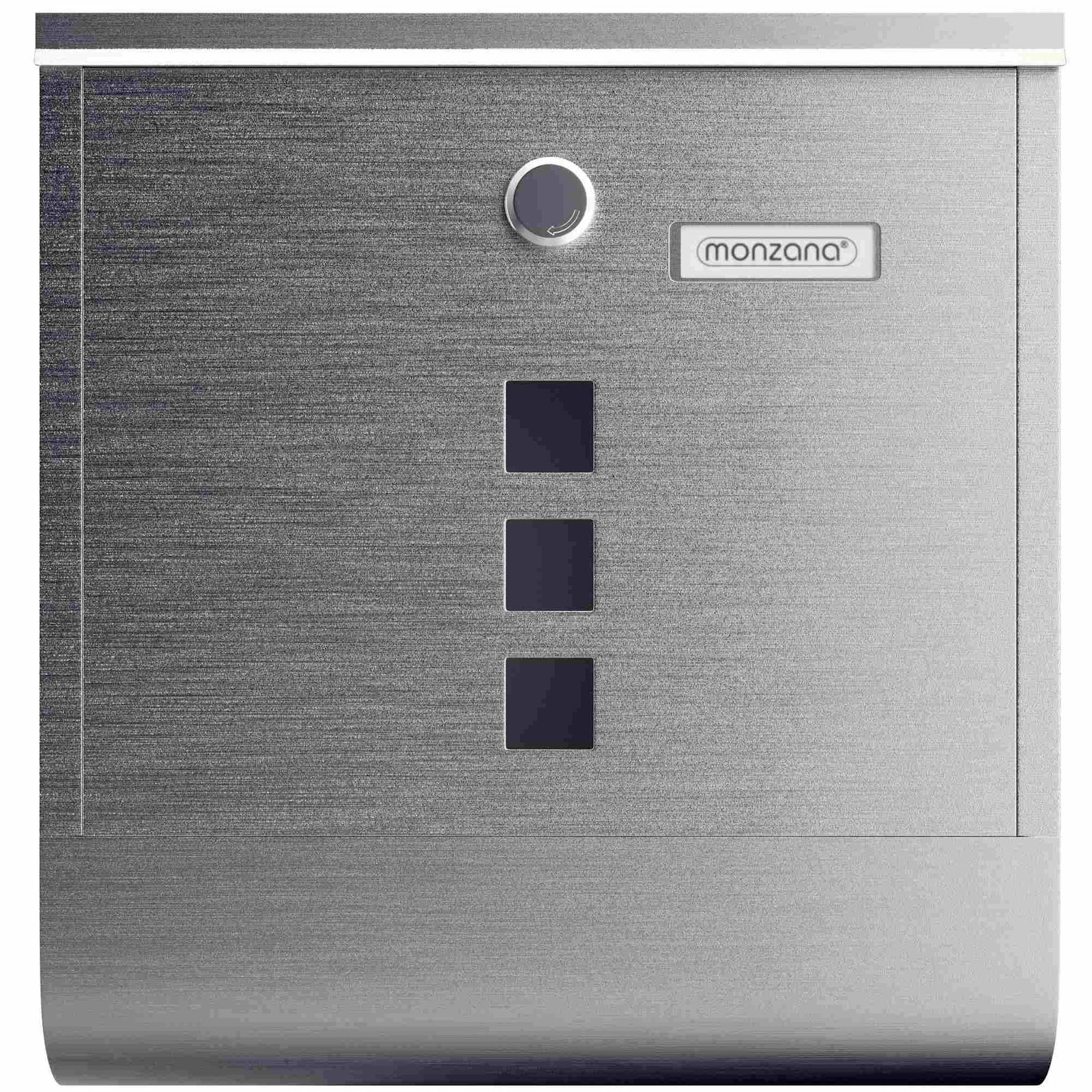 Vægmonteret postkasse i rustfrit stål med vindue