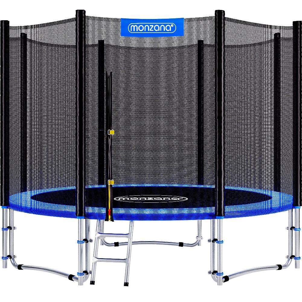 1,8 meter udendørs trampolin med sikkerhedsnet og stige