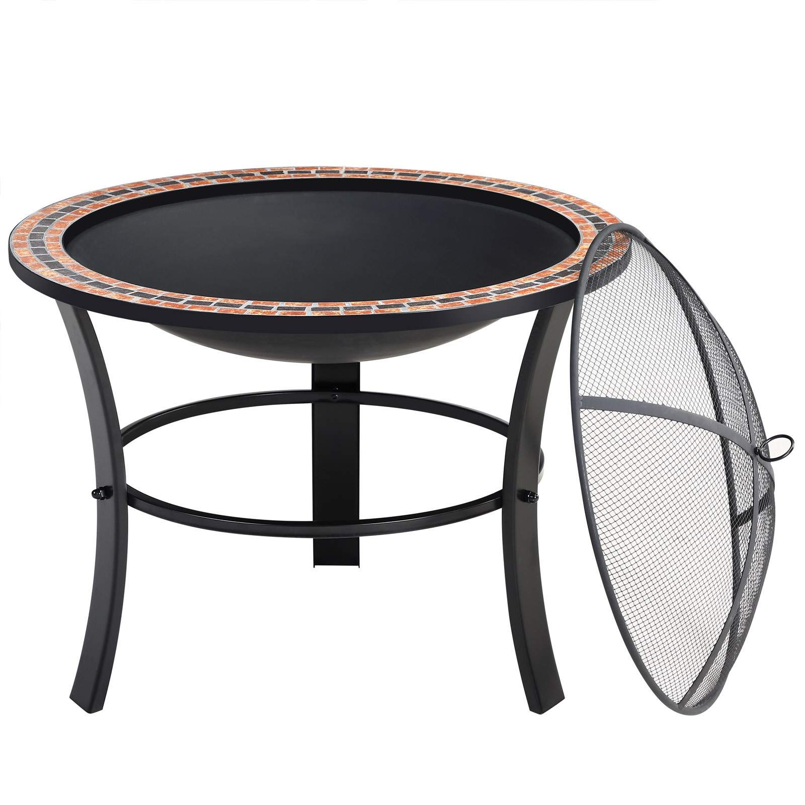 Eldstad – 90 cm rund mosaik, stålram, multifunktionell | Hem & Hobby | Pryloteket