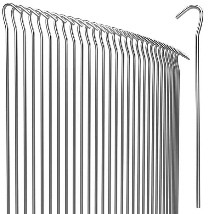 Teltpløkker 50-pak, 20 cm galvaniseret stål, vejrbestandige