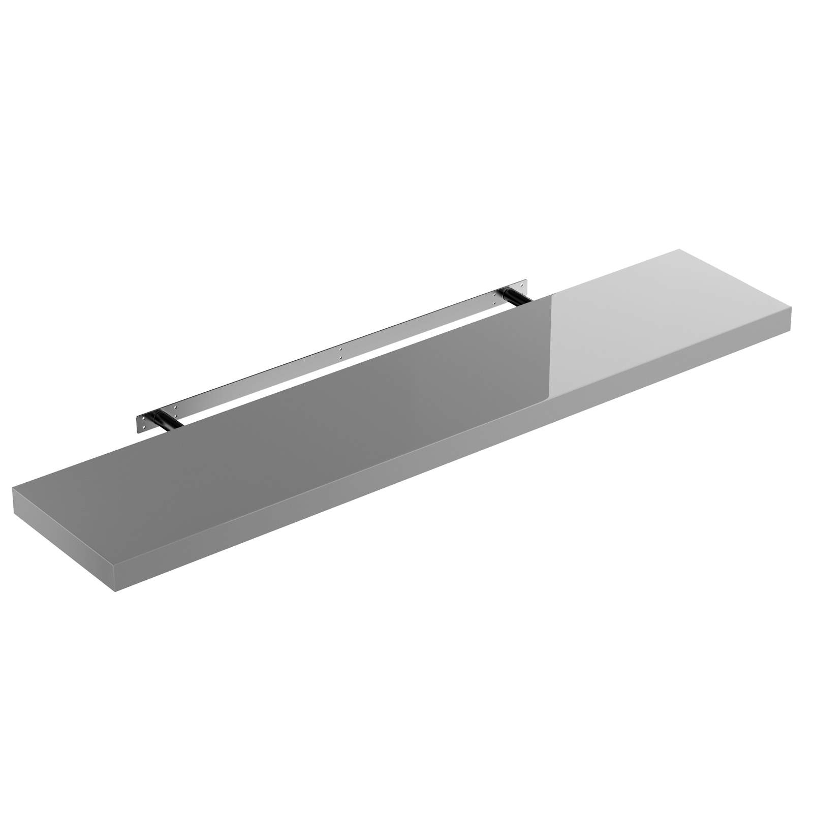 Flytande hyllplan, högblank grå, 110 cm, 15 kg kapacitet | Hem & Hobby | Pryloteket