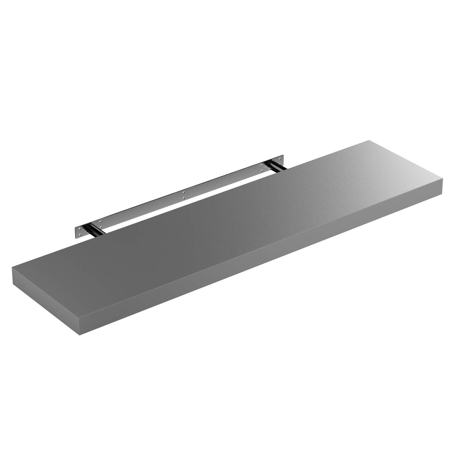 Svævende hylde grå 90 cm, MDF, 15 kg kapacitet