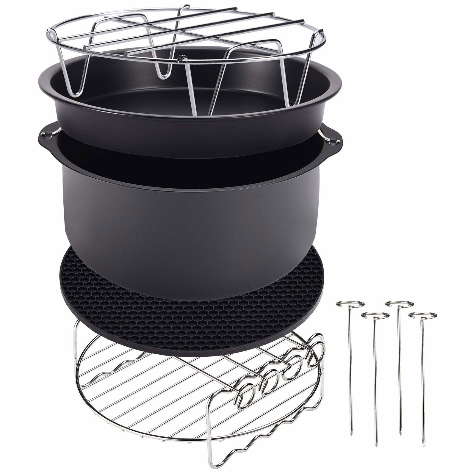 Airfryer tilbehørssæt – 9 dele, tåler opvaskemaskine