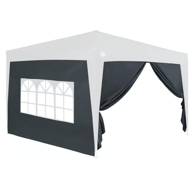 Sidopaneler till paviljong, 2-pack, 3x2m, antracit, dragkedja och fönster | Hem & Hobby | Pryloteket