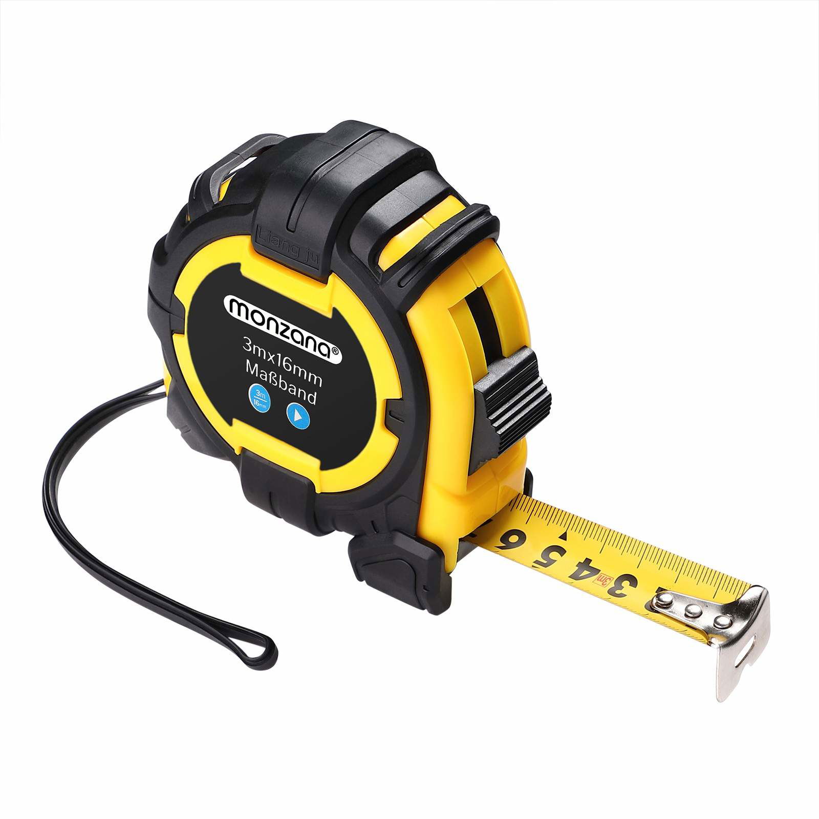 Målebånd 3m x 16mm – Låsbar, Stødsikker