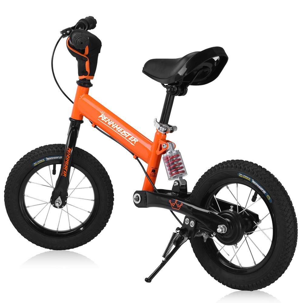 Balanscykel 12"" Orange – Stötdämpande, Justerbar Sadel | Hem & Hobby | Pryloteket