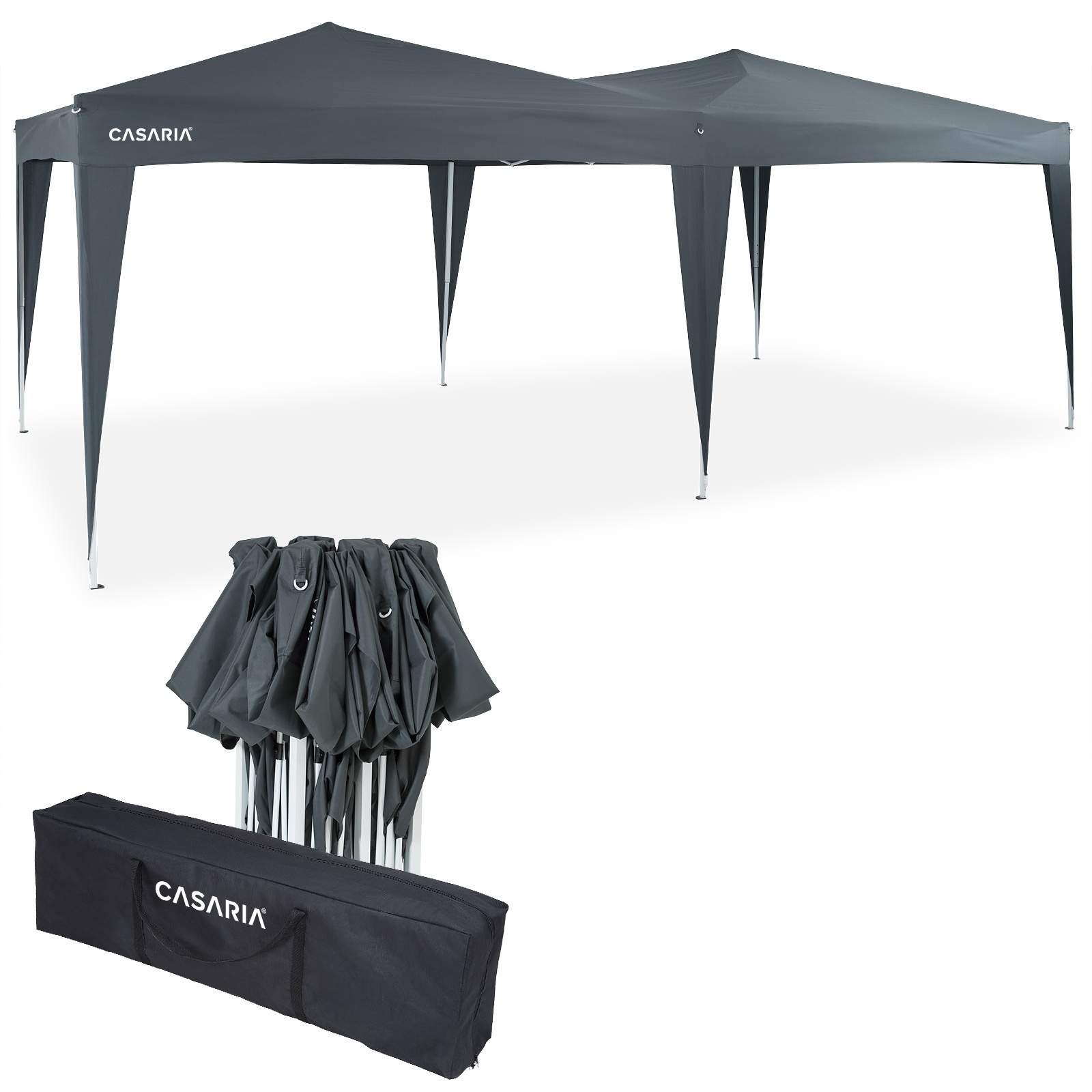 Pop-up pavillon 3x6m – stålramme, vandafvisende overtræk