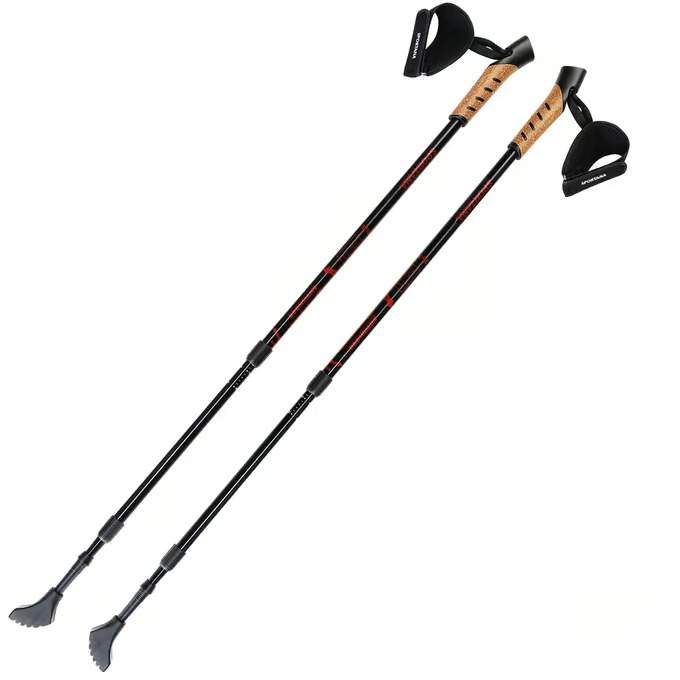 Nordiske gåstave, justerbare aluminium, stødsikre