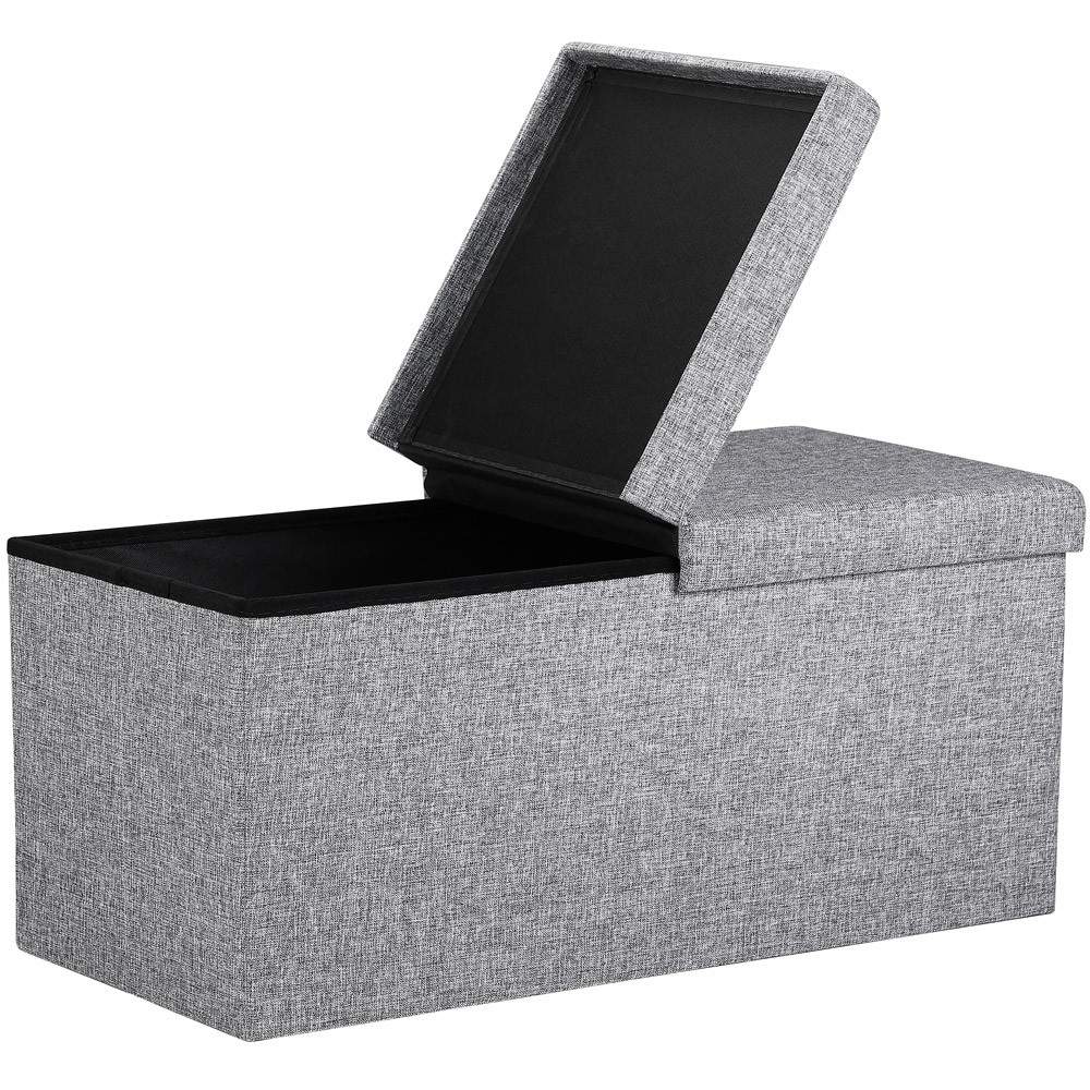 Förvaringsbänk med 100 liters kapacitet – ljusgrå, 80x40x40cm | Hem & Hobby | Pryloteket