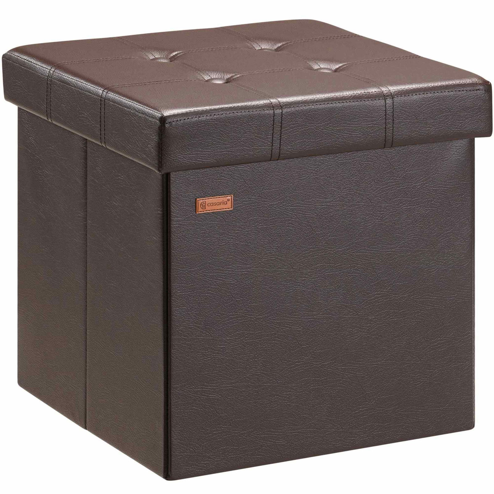 Sammenklappelig opbevaringsfodbold med låg, brun, 40 liters kapacitet