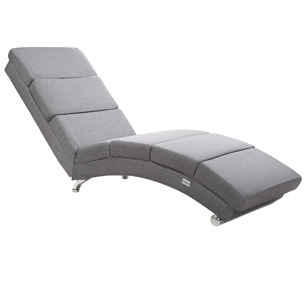 Schäslong grå – Ergonomisk, hög rygg, 180 kg kapacitet | Hem & Hobby | Pryloteket