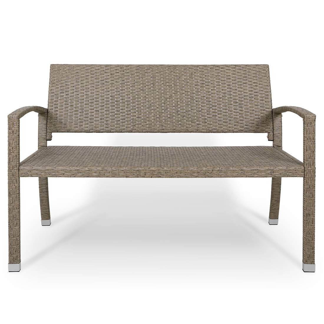 Rottingträdgårdsbänk, krämfärgad, 2-sits, väderbeständig | Hem & Hobby | Pryloteket