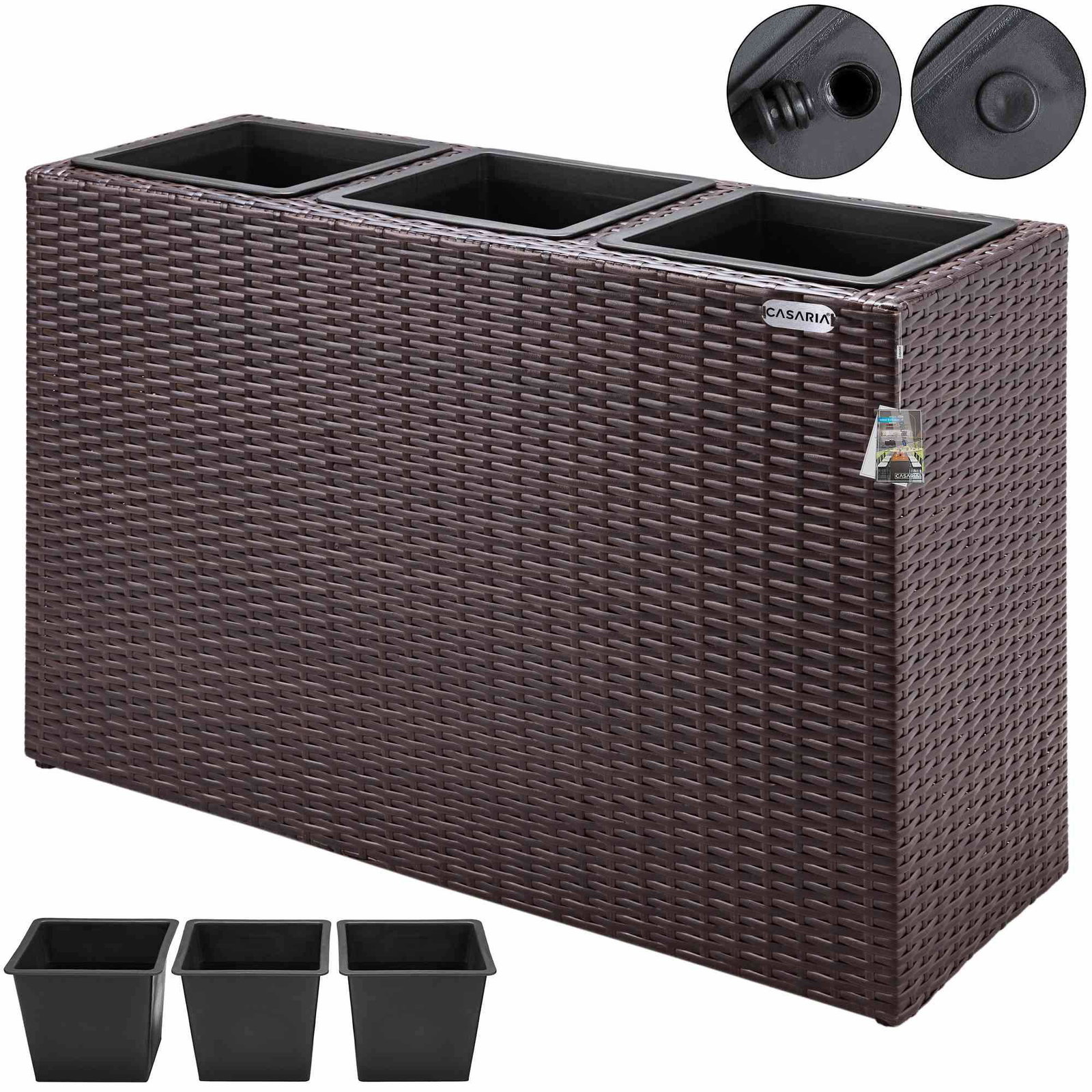 Rottingplanteringsset, Brunt, 83x30,5x60cm, Inomhus/Utomhus | Hem & Hobby | Pryloteket