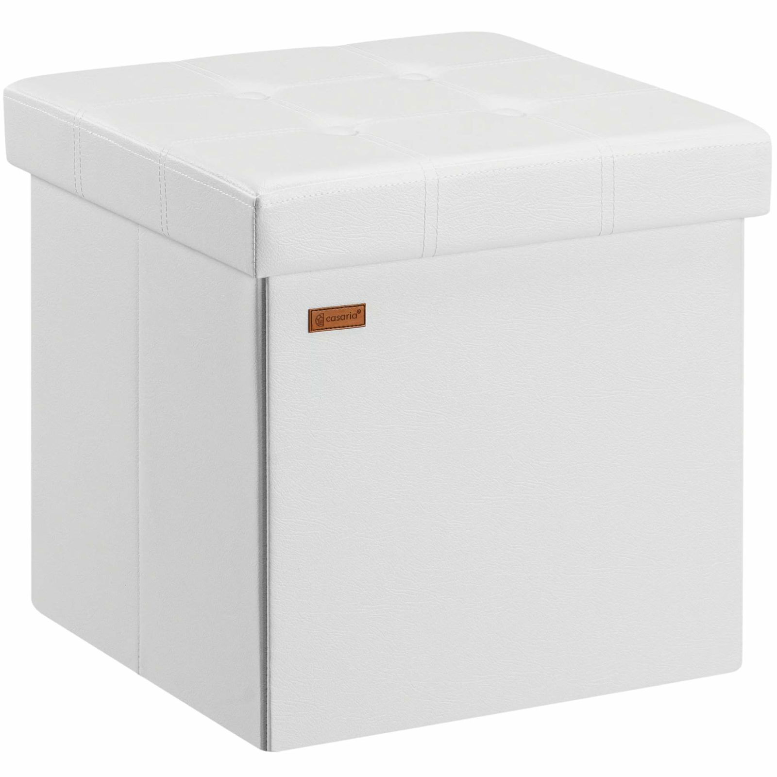 Sammenklappelig opbevaringsfodbold med låg – hvid, 40 liters kapacitet