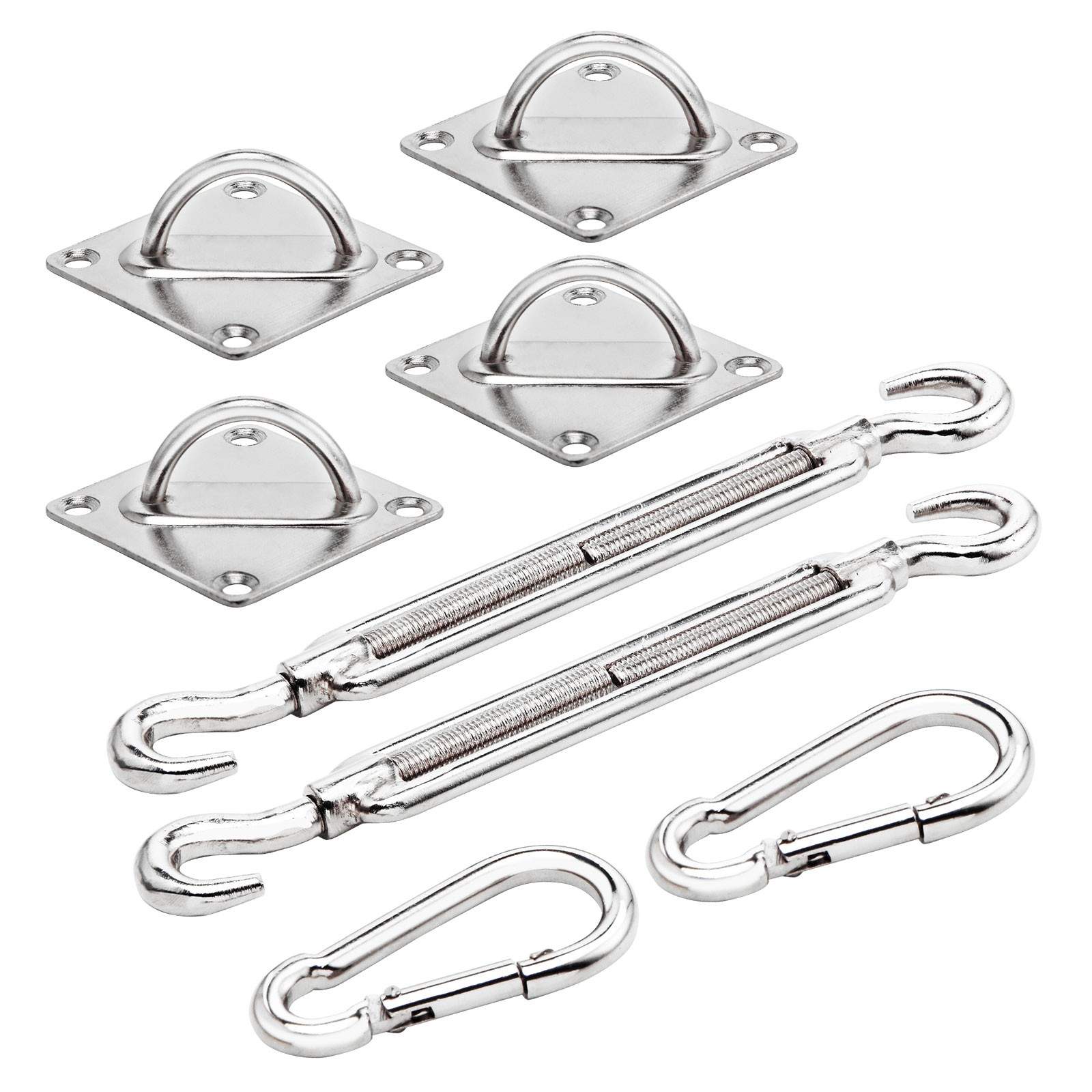 Solsegelfästesats, Kromstål, 40-delars set | Hem & Hobby | Pryloteket