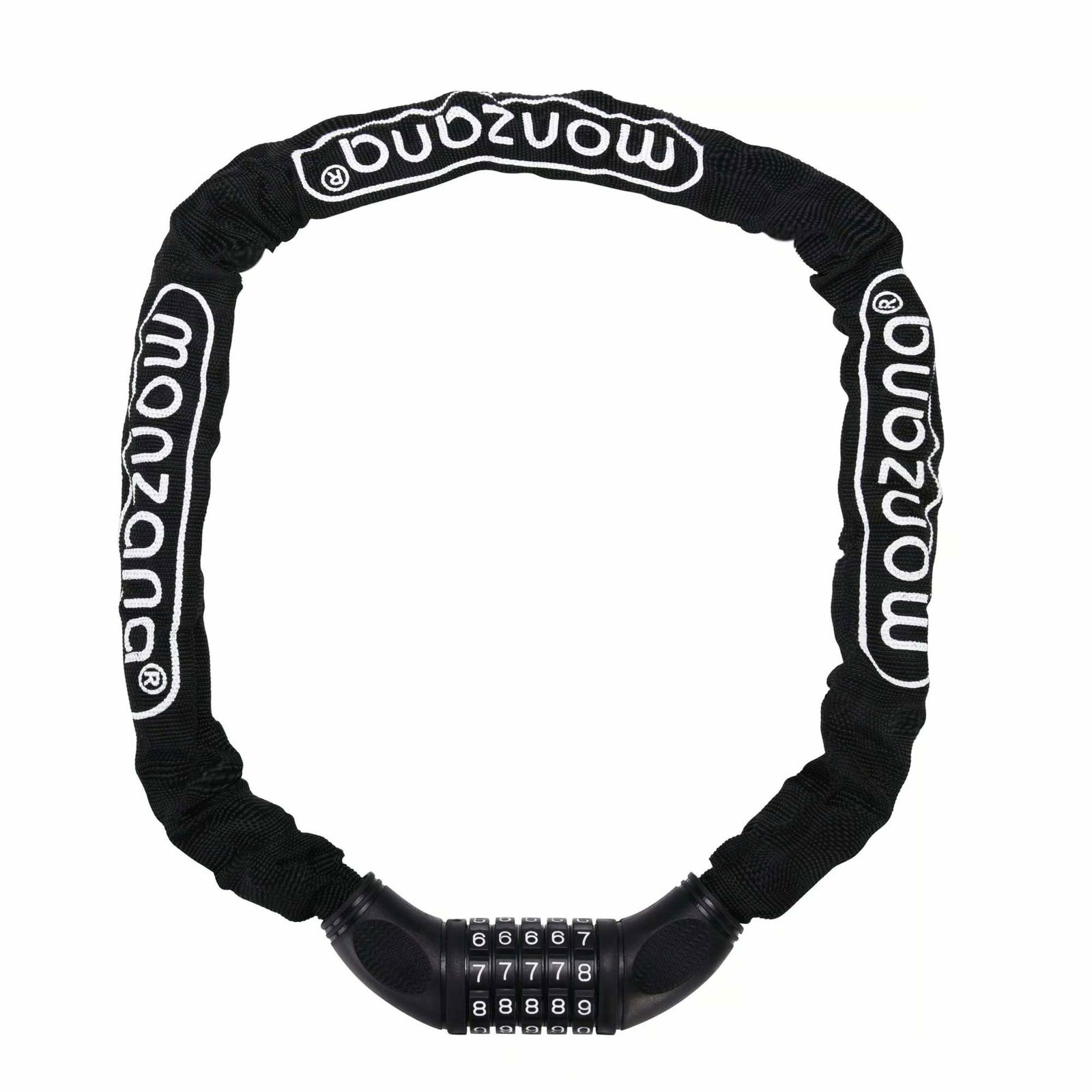 Cykelkædelås, 1,2 m, 5-cifret kombinationslås, hærdet stål