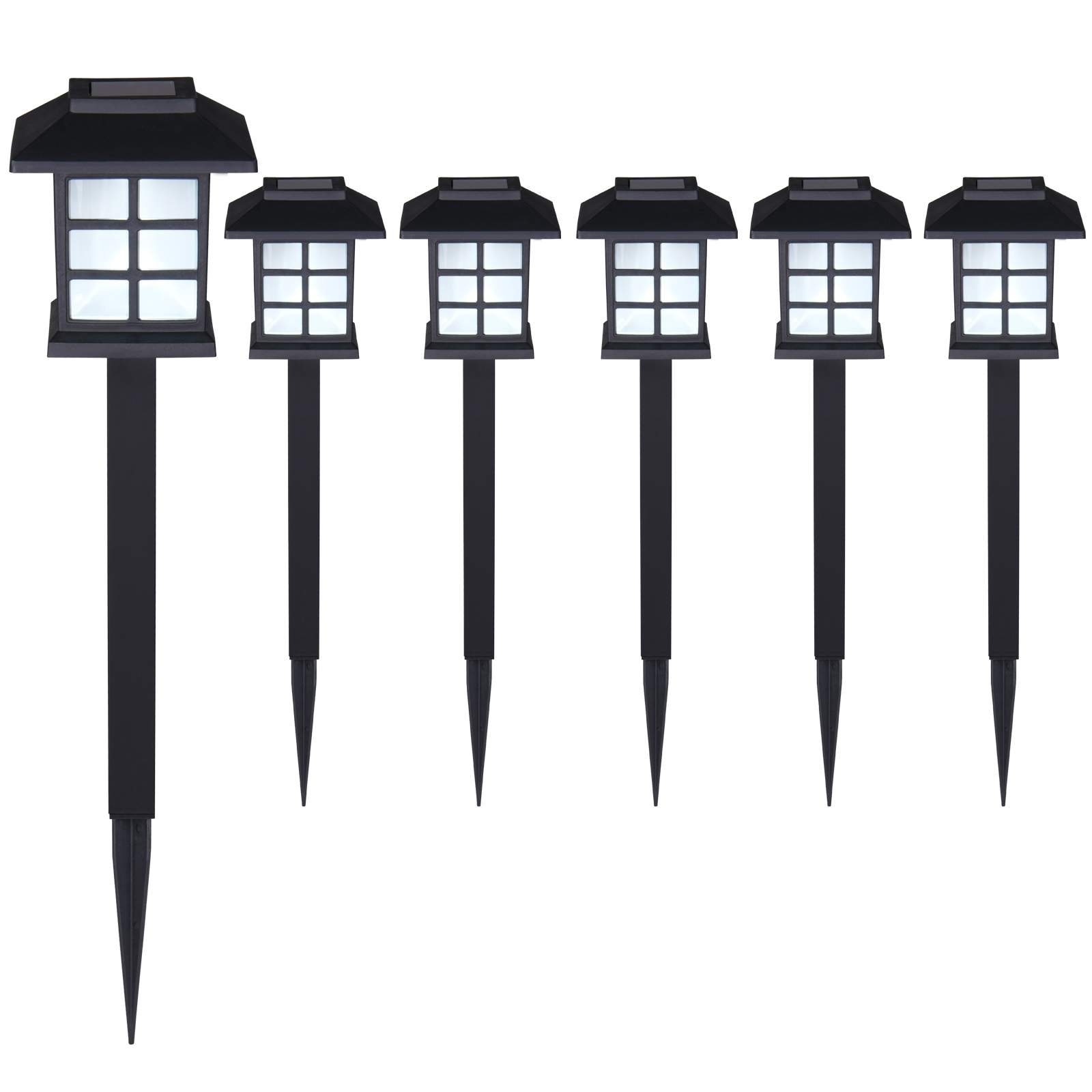 Solcellslampor för gångstigar, 6-pack, varmvit LED, väderbeständig | Hem & Hobby | Pryloteket