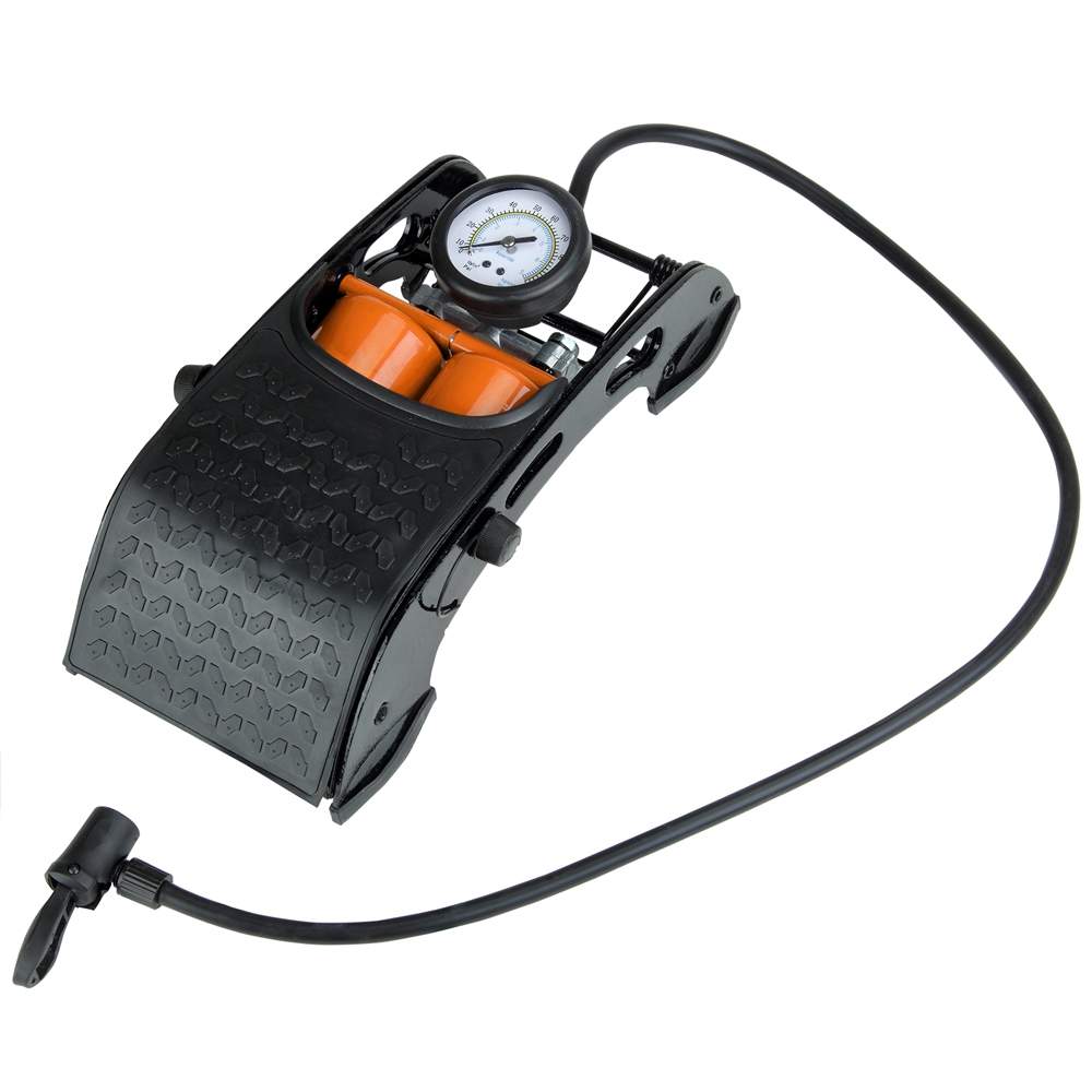 Dobbeltcylindret fodpumpe med manometer, 7 bar kapacitet