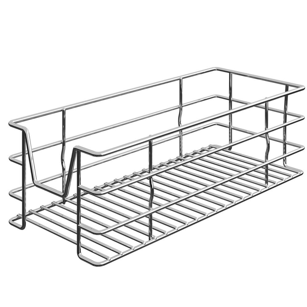Teleskopisk eftermonteringsskuffe, 30 cm, forkromet metal
