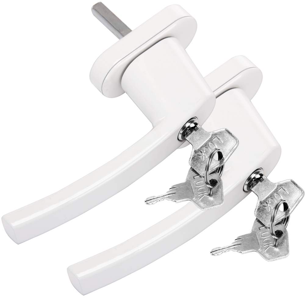 Låsbart fönsterhandtag, 2 st, vita, barnsäkra | Hem & Hobby | Pryloteket