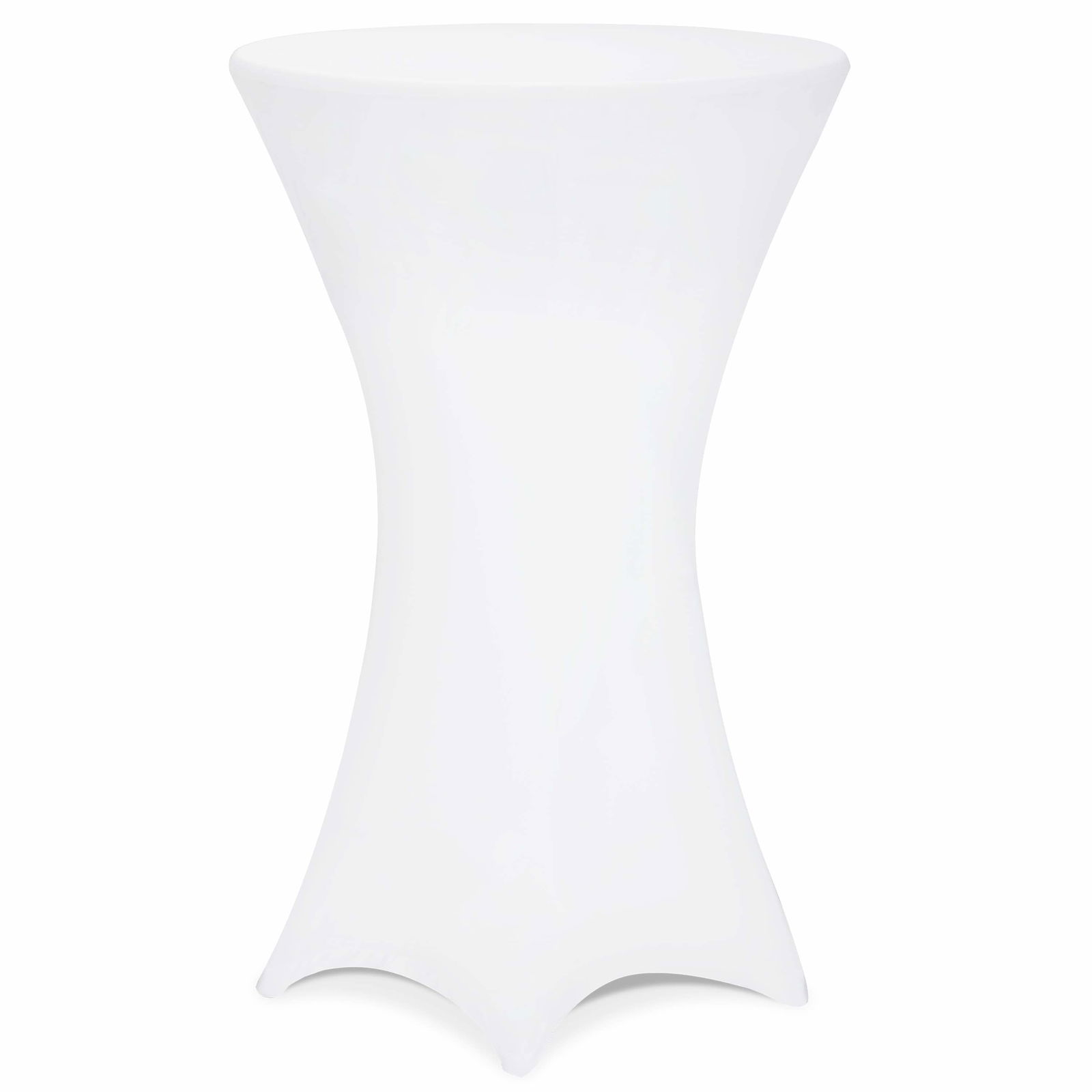 Hvidt cocktailborddække, 70 cm, krølfrit