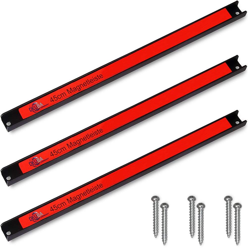 Magnetisk værktøjsholdersæt, 3 dele, 45 cm, 23 kg kapacitet