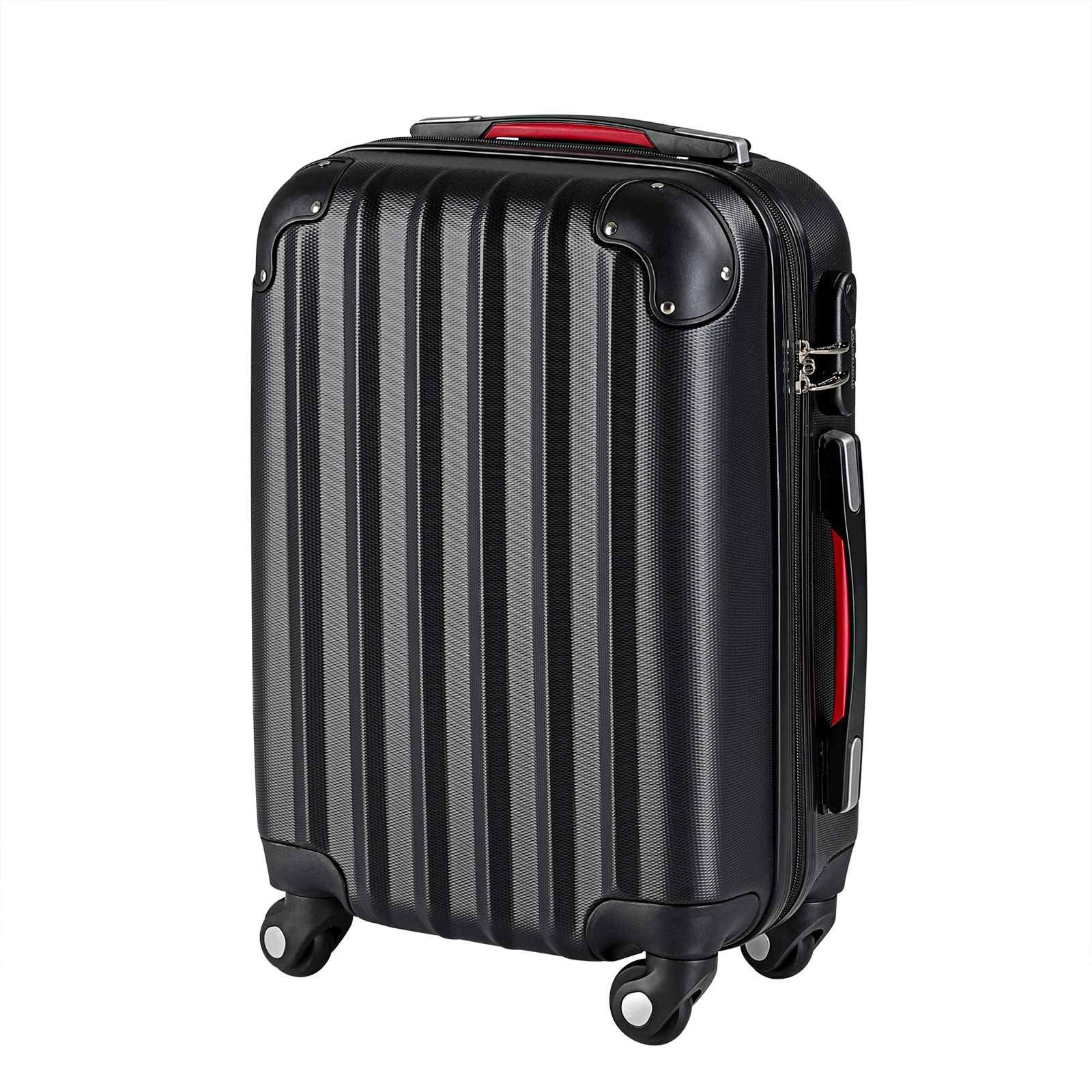 Hård kuffert, sort, ABS, 34L, 360 hjul