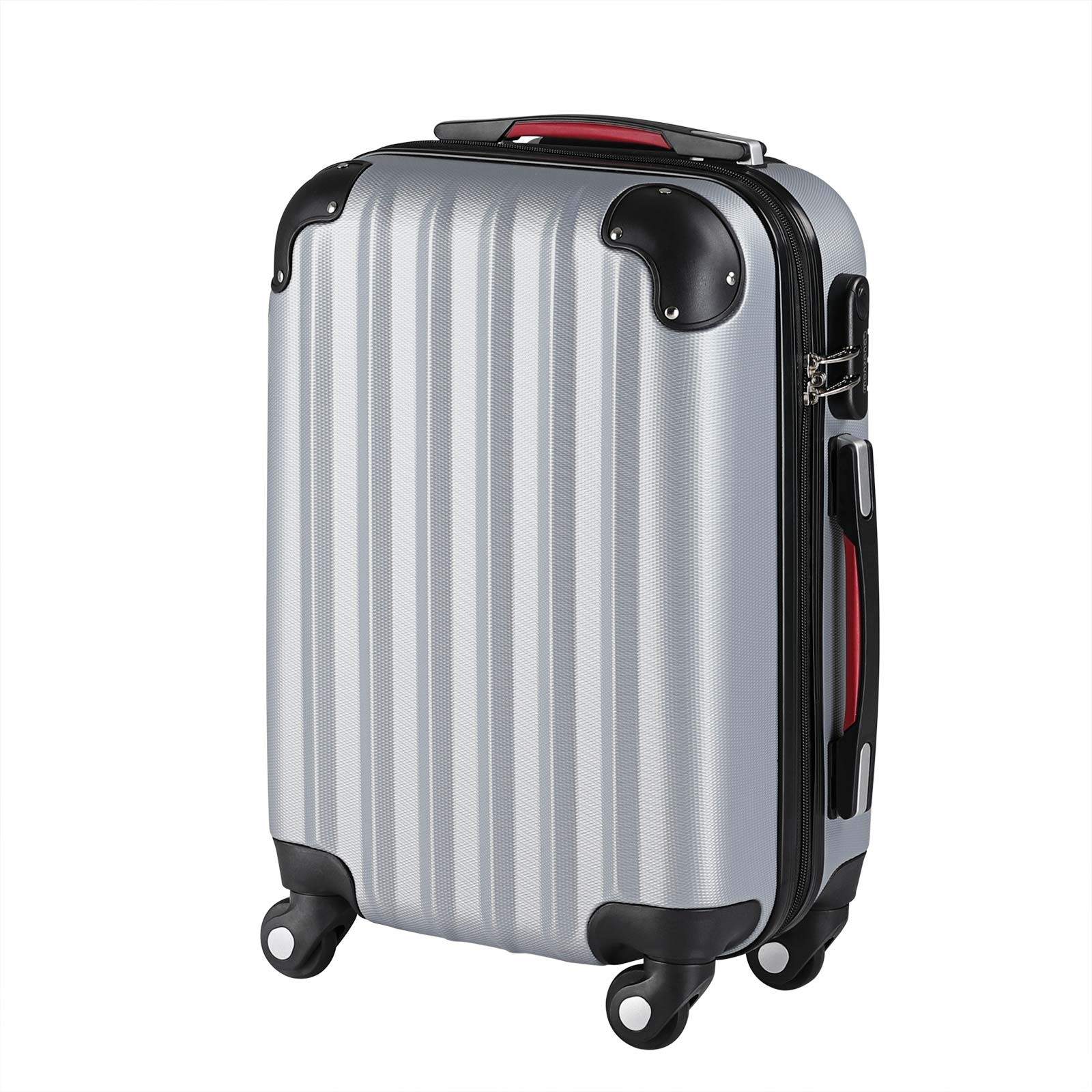 Hård resväska, silver, 34L, ABS-plast | Hem & Hobby | Pryloteket