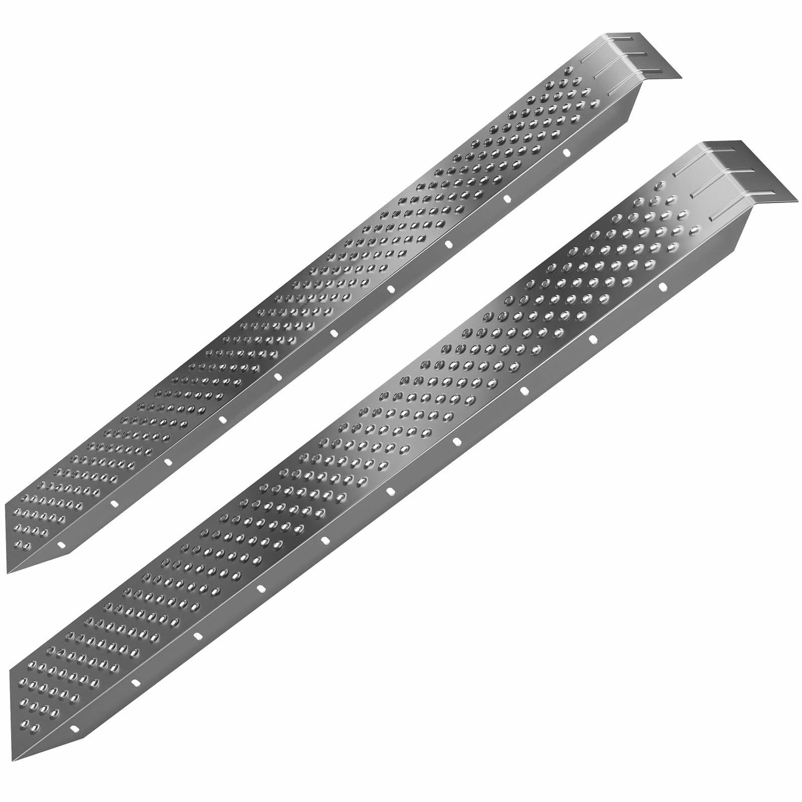 Kraftige stållæsseramper, 400 kg kapacitet, skridsikre